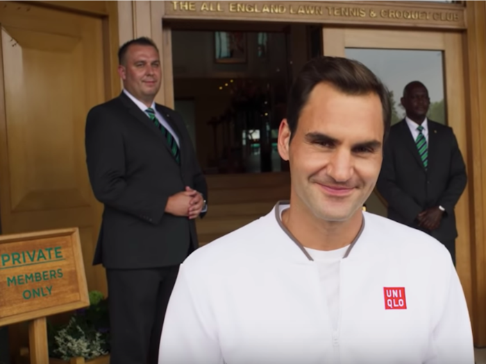 Roger Federer shared a peek inside the Wimbledon clubhouse in a 'Cribs'-style video with Vogue