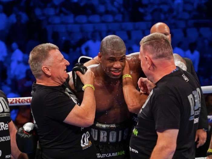 Daniel Dubois has his Anthony Joshua moment at London's 02 Arena, knocking out Nathan Gorman in style