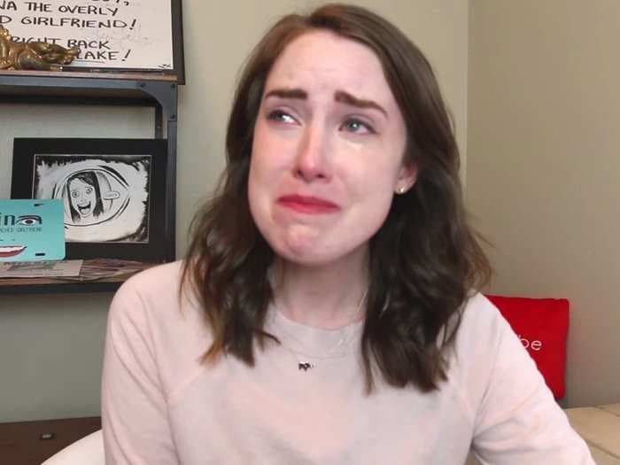 The 28-year-old woman behind the 'Overly Attached Girlfriend' meme announced she's quitting YouTube for good in a teary goodbye video