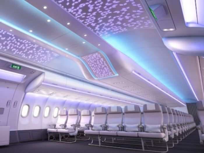 Here's what it looks like inside Airbus' new futuristic sci-fi cabins for the A330neo