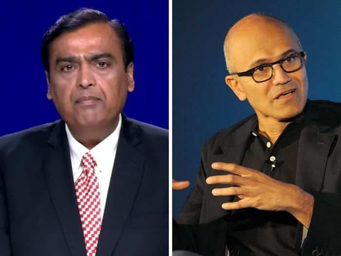 Reliance Jio fired up as Mukesh Ambani joins hands with Satya Nadella’s Microsoft to challenge Jeff Bezos in India