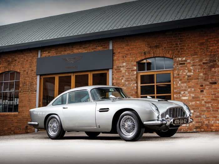 A pristine 'Bond Car' 1965 Aston Martin DB5 fitted with working gadgets could sell for up to $6 million at Monterey