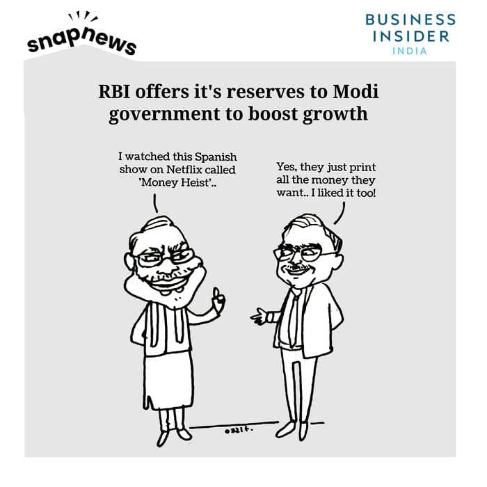 RBI offers Narendra Modi government money to boost growth-- share markets cheer