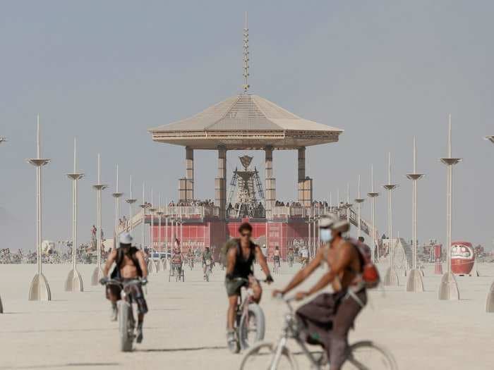 The towering artwork and wild structures of Burning Man are already taking shape - take a look