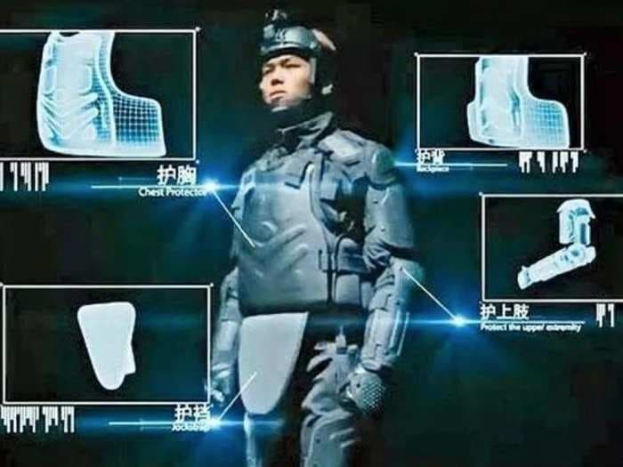 Hong Kong riot police will reportedly debut futuristic 'RoboCop-style' body armor imported from China