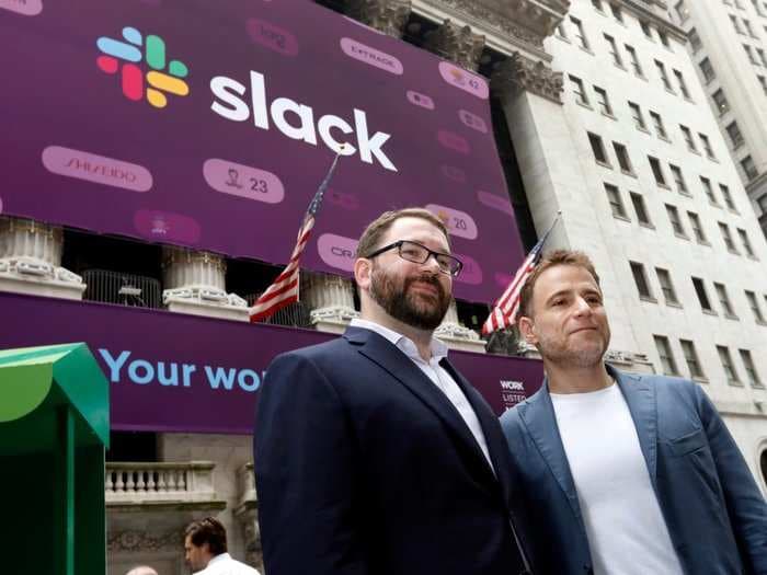 Slack stock is down 12% after its first-ever earnings as a public company, in which it posted a big loss - including $8 million in credits to customers after outages