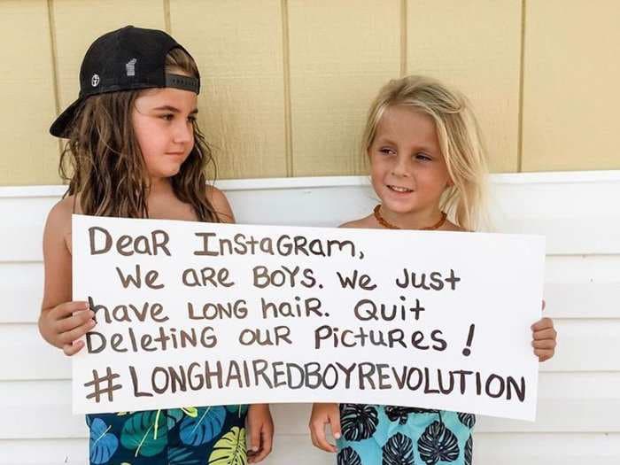 Moms are furious that Instagram's algorithm keeps deleting topless photos of their long-haired sons