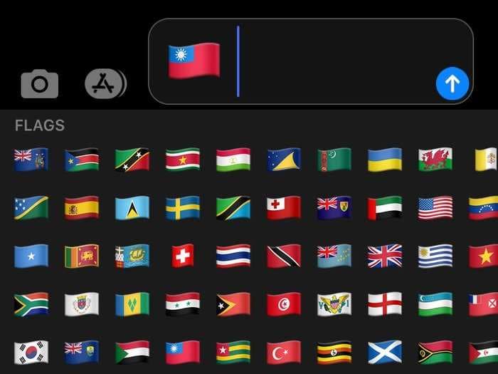 The Taiwan flag emoji has disappeared from the latest iPhone keyboard for users in Hong Kong and Macau