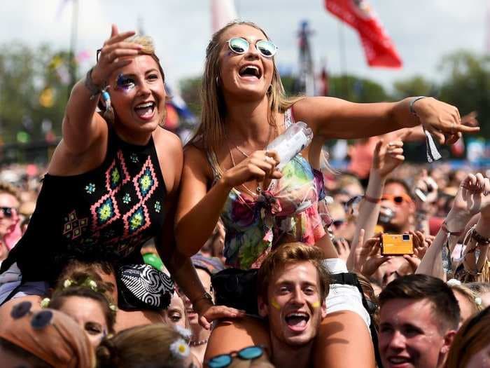 Tickets to Britain's Glastonbury Festival sold out in 34 minutes, and a record 2.4 million fans tried to get a spot