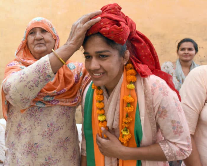 Dangal girl Babita Phogat is losing her first election in Dadri