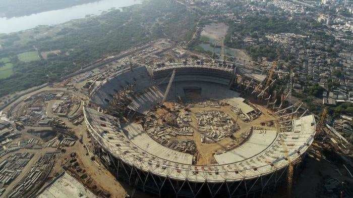 The world's largest cricket stadium in India can restart matches within 30 minutes of rain