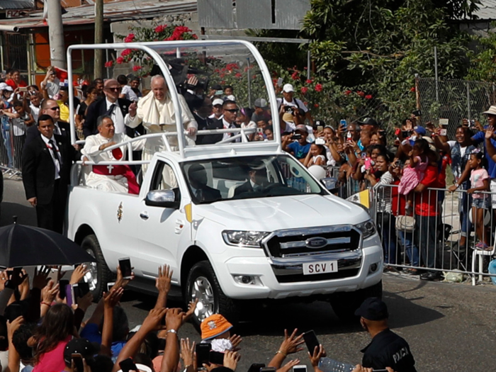 All of the 'Popemobiles' Pope Francis rode this year, from a Mercedes-Benz G-Wagen to a hydrogen-powered Toyota