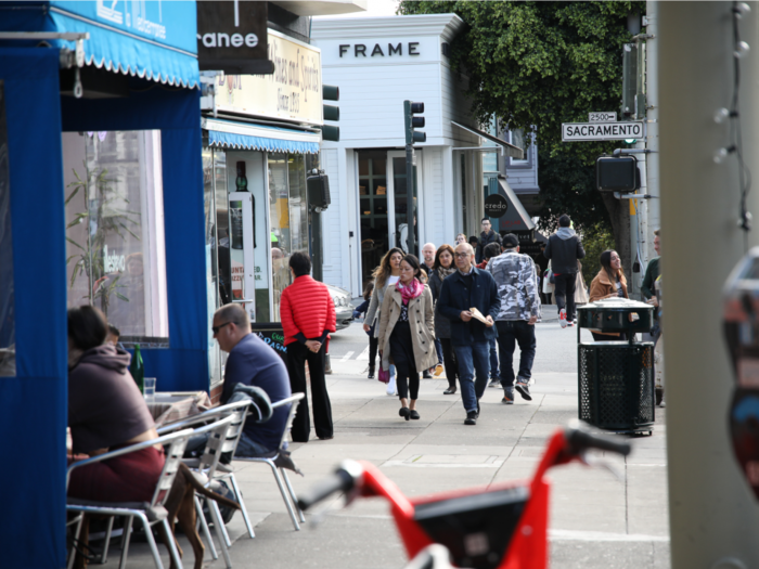 Looking for $600 cardigans or $220 bee venom-infused face serum? Head to this San Francisco street, where expensive everyday items are the norm.