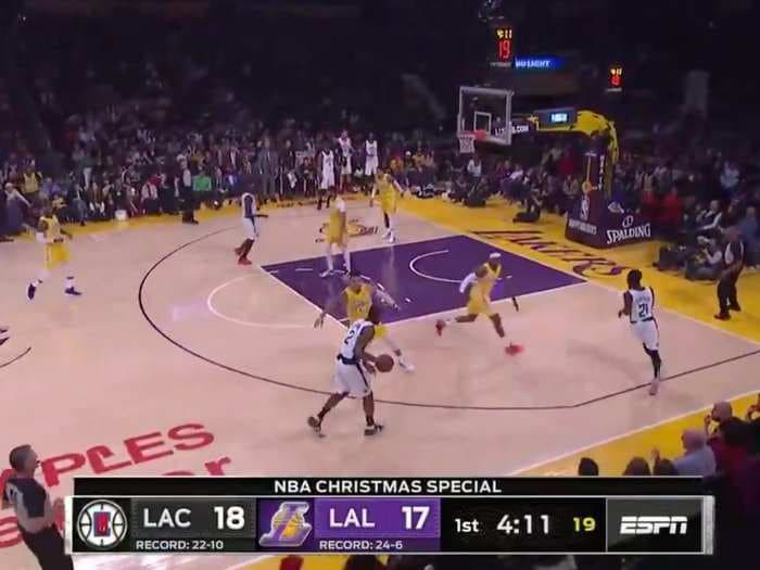 NBA fans torched ESPN for using a new camera angle during the Lakers-Clippers Christmas game