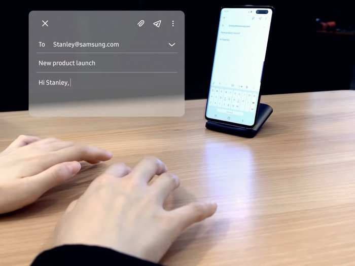 Samsung created an invisible keyboard that uses AI to track your finger movements