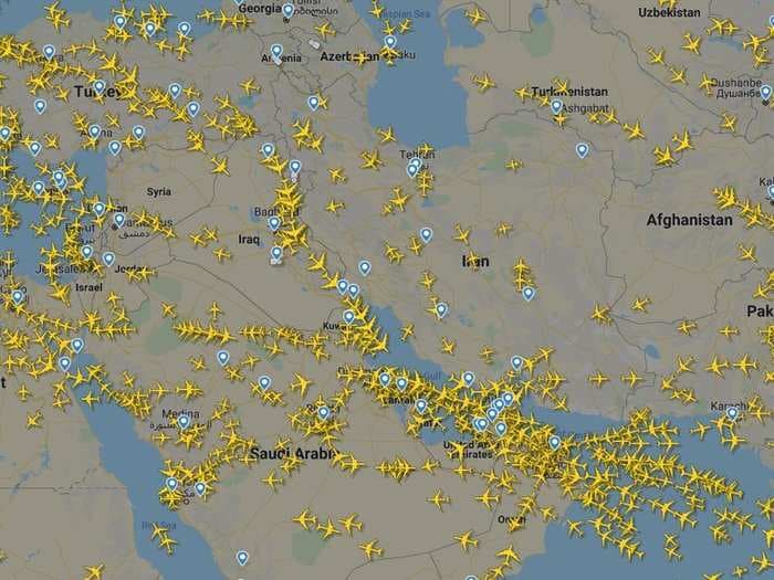 Airlines are avoiding airspace near Iran and Iraq after a passenger plane was reportedly shot down