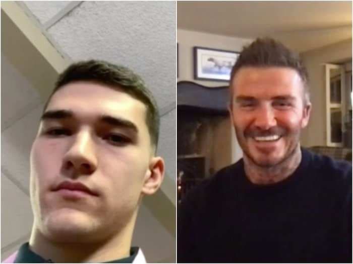 A college soccer star who David Beckham called to welcome him to Inter Miami said it was 'crazy,' but a video shows he didn't appear excited at all