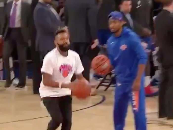 The Knicks were roasted by fans when a fan hit a half-court shot was rewarded with $1,000 in scratch-off lottery tickets