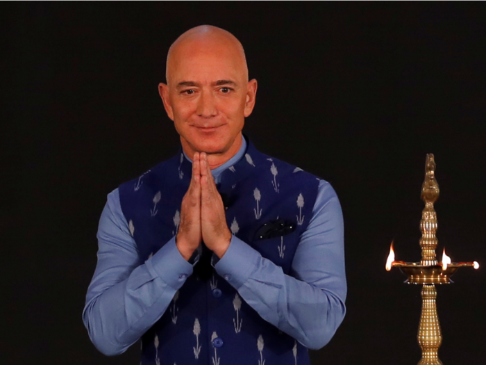 Jeff Bezos is visiting India amid protests and a government investigation into Amazon - here's what his trip has been like so far