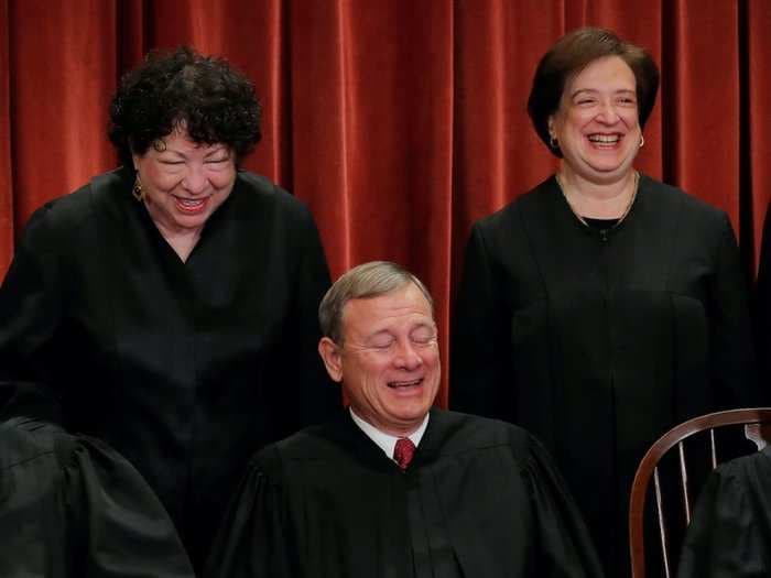 The Chief Justice of the Supreme Court asked if 'OK, boomer' counts as age discrimination, and the courtroom burst into laughter