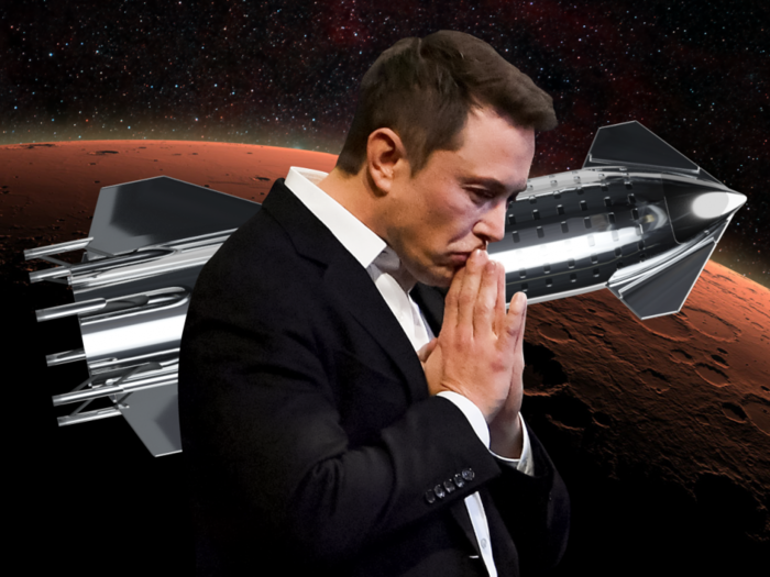 Elon Musk says he plans to send 1 million people to Mars by 2050 by launching 3 Starship rockets every day and creating 'a lot of jobs' on the red planet