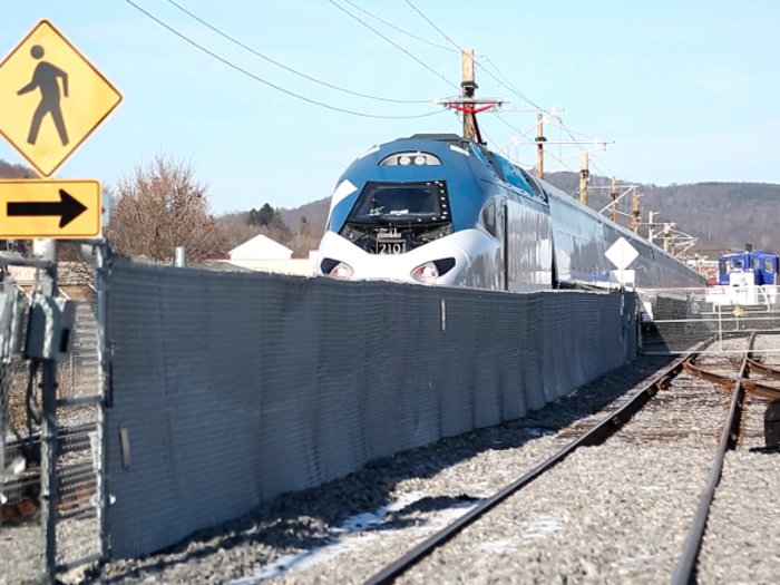 Amtrak shows its sleek new Acela train in action for the first time