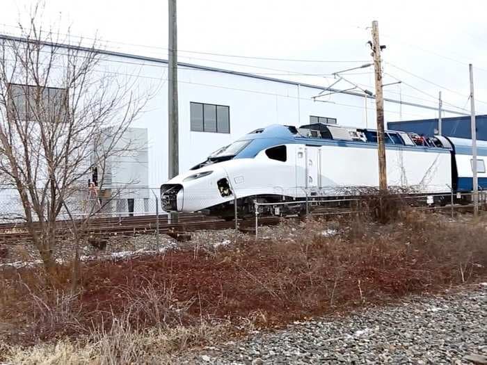 Amtrak shows its sleek new Acela train in action for the first time