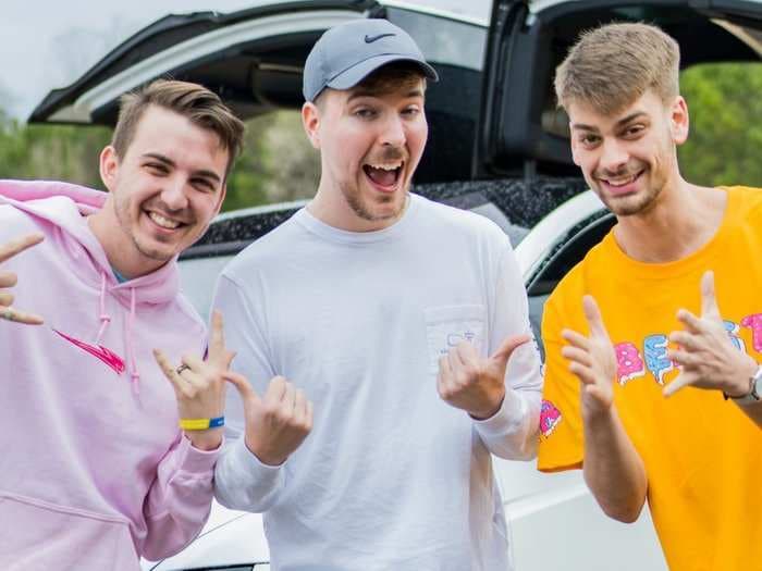 2 of MrBeast's childhood friends explain what it's like to work on the YouTube star's team, from dropping $60,000 on a video to going on 'travel sprees'