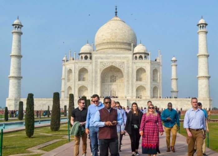 Taj Mahal dresses up for Trump and Melania but a polluted Yamuna might spoil the party