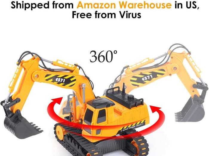 An Amazon seller is advertising its toys as 'free from virus' amid mounting fears over coronavirus