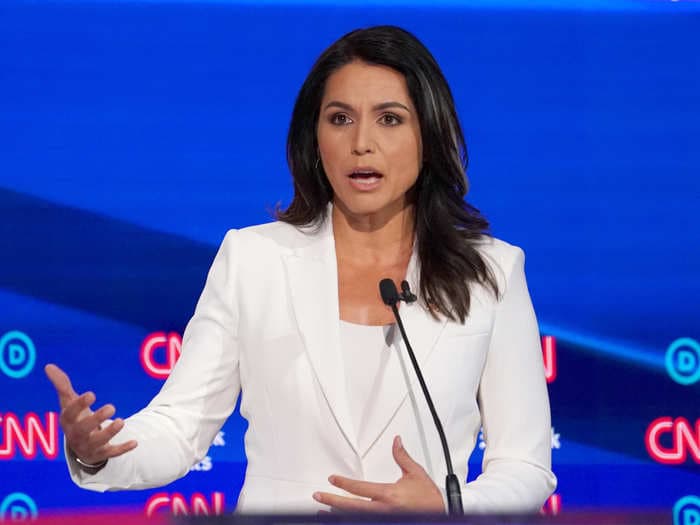 Tulsi Gabbard is still in 2020 the race and it's unclear why