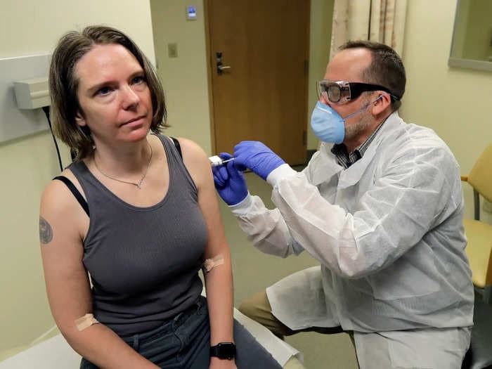 Photos capture the world's first human trial of a potential coronavirus vaccine