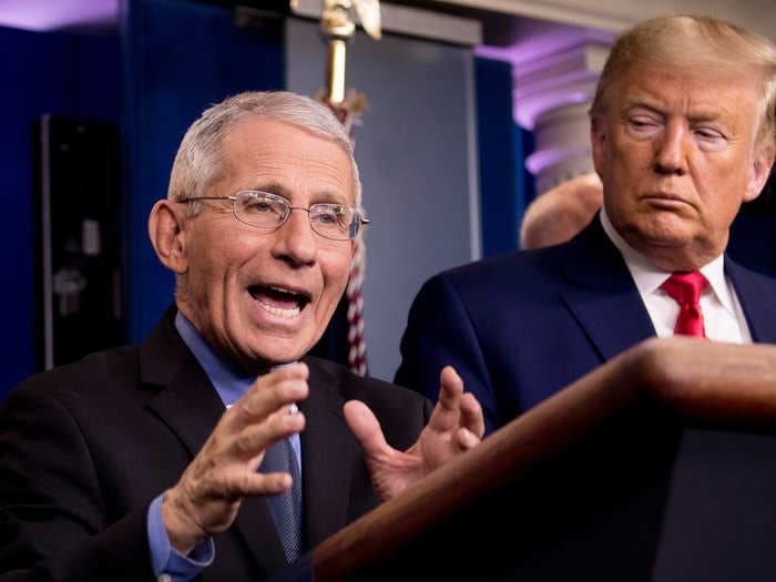 The media reports of disagreements with Trump are false and 'just not helpful,' Dr. Anthony Fauci says