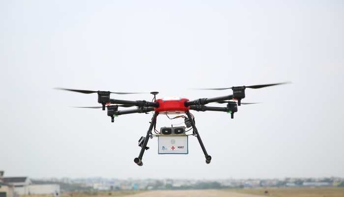 This drone is delivering medicines, collecting blood samples and spraying sanitizers in Telangana