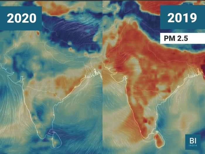 Weather maps show how India’s Coronavirus lockdown is helping people breathe a little better