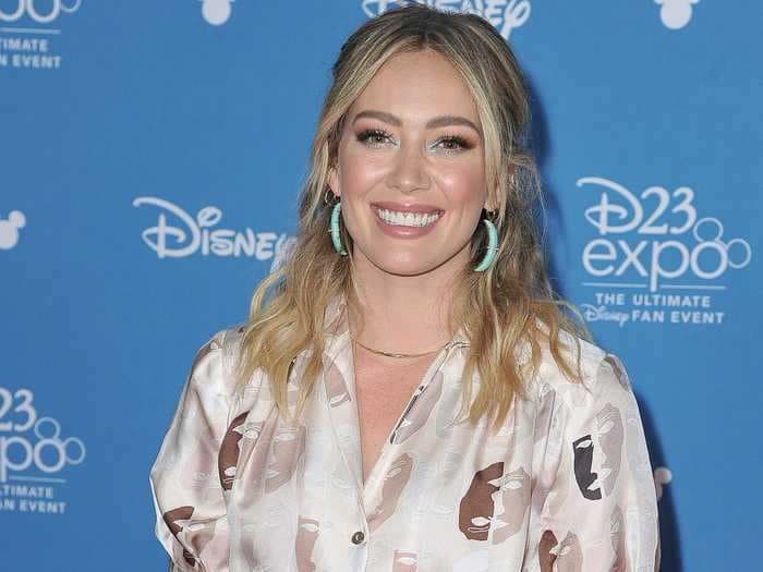 Hilary Duff showed off her new blue hair, joining a number of celebrities dying their locks at home