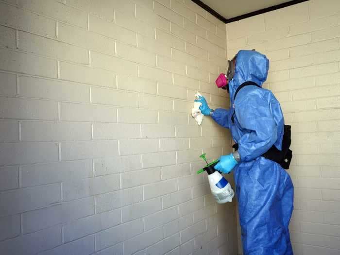 A day in the life of a biohazard cleaner, who scrubs sites contaminated with the coronavirus