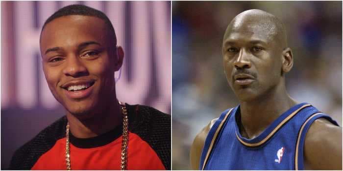 Rapper Lil Bow Bow says Michael Jordan once threw a pair of his Allen Iverson sneakers in the trash when he was staying at Jordan's house