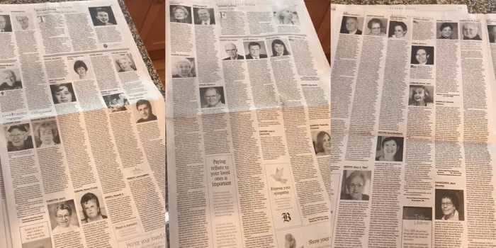 The Boston Globe published 16 pages of obituaries for coronavirus victims, echoing a Lombardy newspaper that did the same at the height of its outbreak