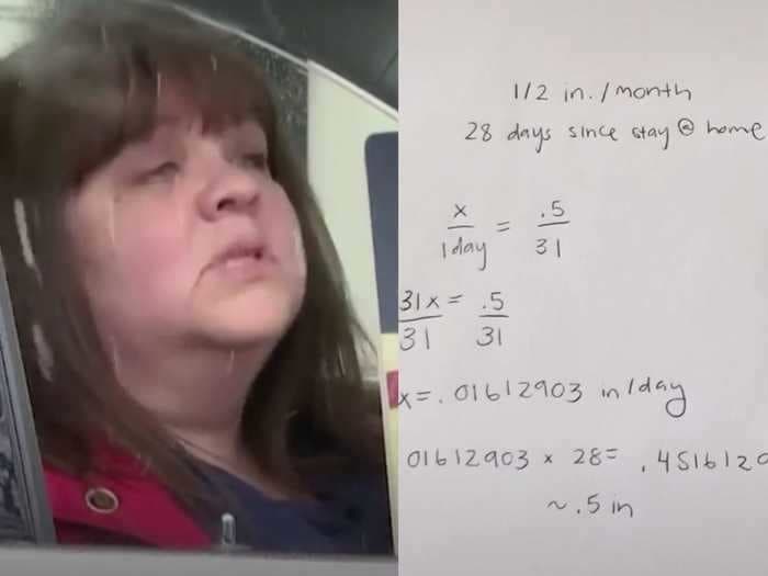 A viral TikTok attempted to calculate an anti-quarantine protestor's hair growth to prove that stay-at-home orders weren't to blame for her roots