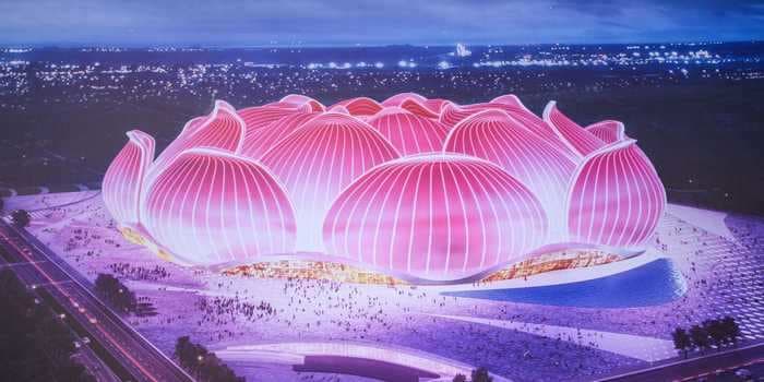 China is building a $1.7 billion soccer stadium that is shaped like a lotus and will seat 100,000 people