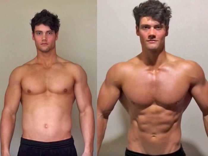 A bodybuilder showed how fitness influencers can make their bodies look Instagram-perfect in before-and-after photos