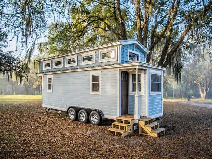 How a couple living in a 270-square-foot tiny house organized their space during coronavirus quarantine