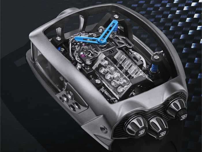 This Bugatti watch costs as much as a Ferrari and has a miniature 16-cylinder engine inside