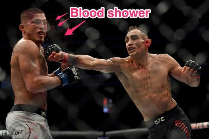 Tony Ferguson cuts his UFC opponents so badly that people at cage-side get showered in blood