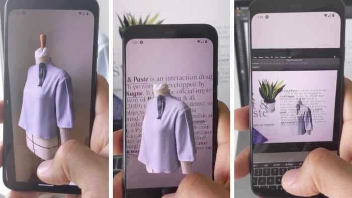 You can use your phone to copy and paste objects from real life with this augmented reality tool