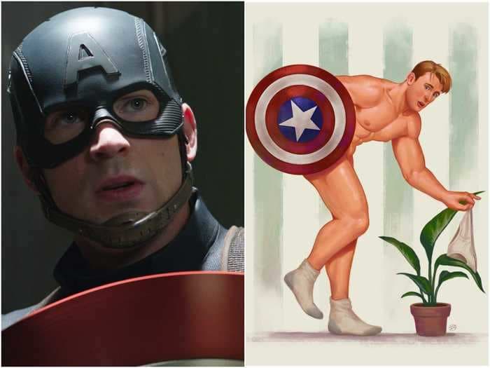 This artist turned Marvel's male superheroes into classic, raunchy pinups, and Captain America is the most popular