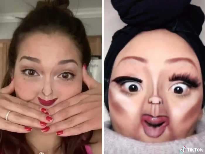 People are painting tiny noses and mouths on their faces as part of a hilarious new TikTok trend