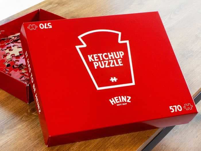 Heinz made a 'Ketchup Puzzle' with 570 red pieces to keep you busy while you're stuck at home