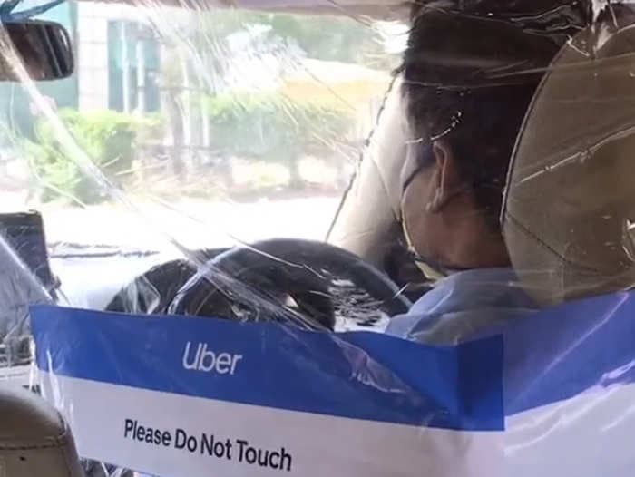 Video of an Uber ride is all the rage on TikTok and Instagram ⁠— the driver got himself a cockpit covered in plastic